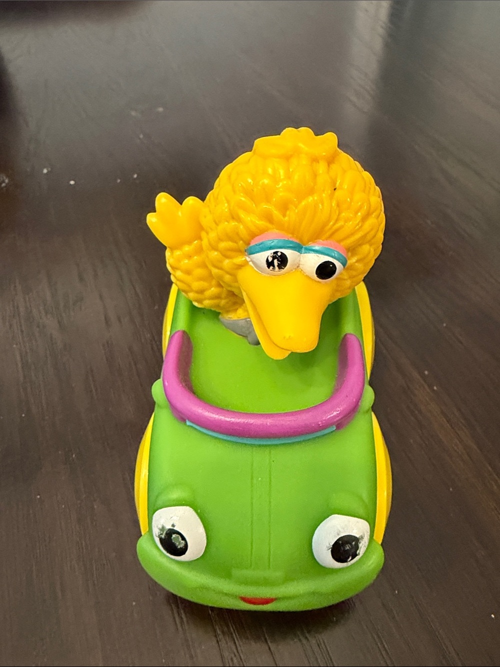Yellow Big Bird Bath Toy in Green Car - Baby & Pet Bird Toy